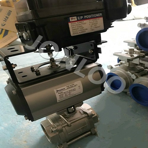 SS Ball Valve with Pneumatic Actuator and Positioner