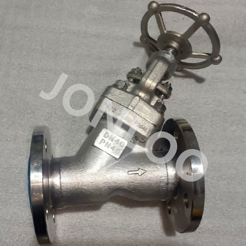 Y-pattern Type Globe valve With Expanded Teflon Gaskets PN40 DN40