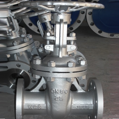 DIN Gate Valve 80mm PN25 RF Carbon steel Bolted Bonnet Hand wheel