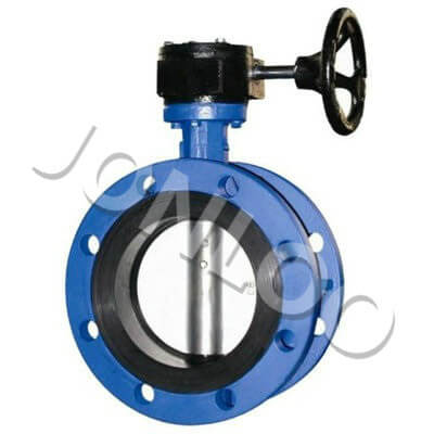 Double Offset Butterfly Valve Double Flanged 12 inch Ductile Iron Rubber Seat