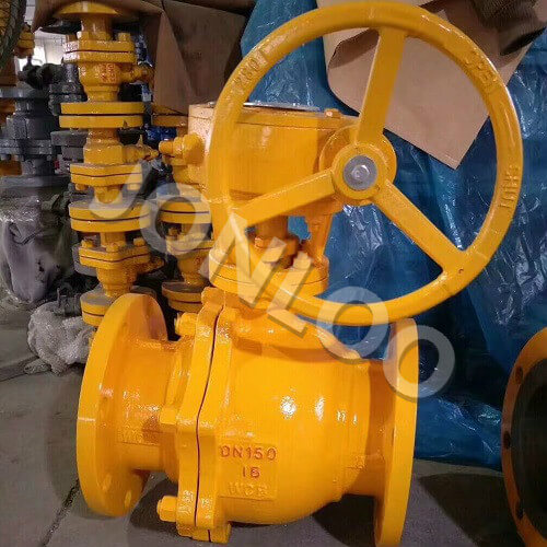 Full Port Ball Valve A216 WCB Body SS Ball PN16 DN 150