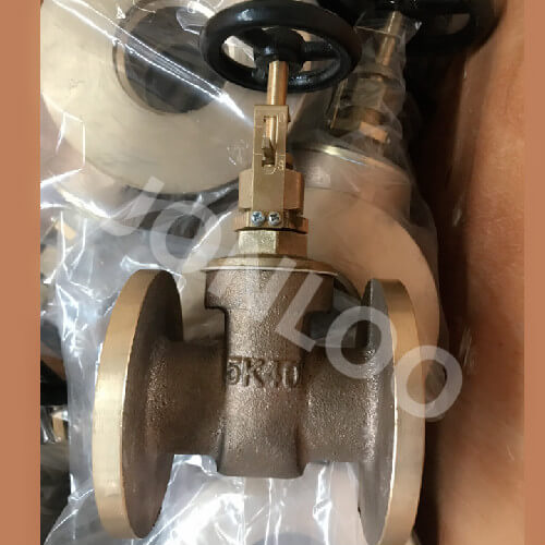 Marine Gate Valve Bronze Body JIS5K Undrilled Flange