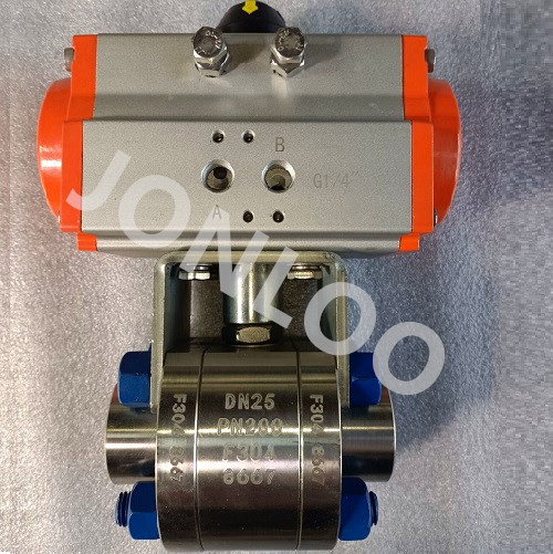 High Pressure SS Ball Valve with Pneumatic Actuator PN200 DN25