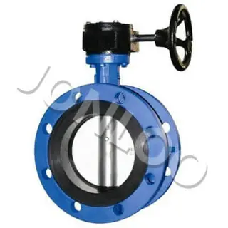 Double Offset Butterfly Valve Double Flanged 12 inch Ductile Iron Rubber Seat