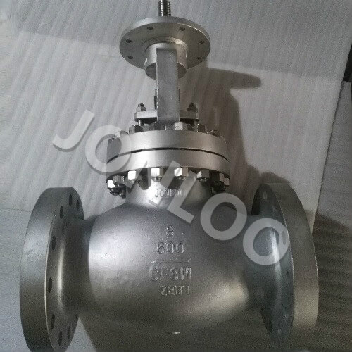 Stainless Steel Globe Valve 8 Inch 600LB  Bare Stem for  AUMA Actuator