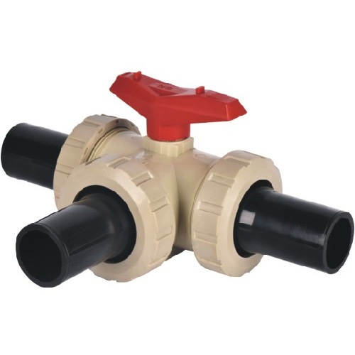 Three Way PPH Butt Weld Ball Valve