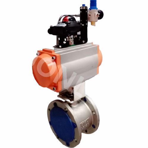 Wafer Type Ball Valve with Pneumatic Actuator