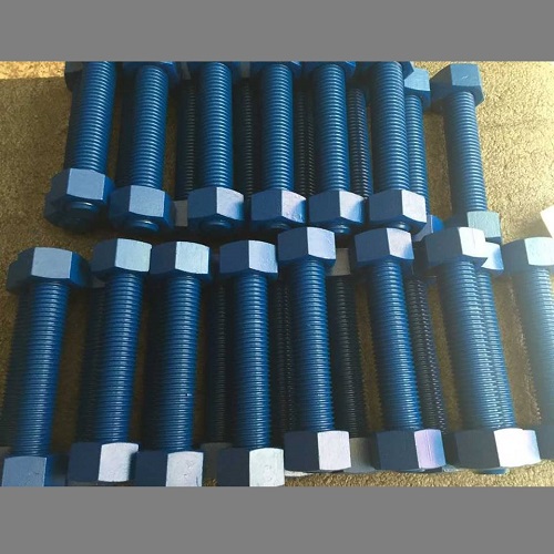 Xylan Fluorocarbon Coated Stud Bolts with 2 Hex Nuts