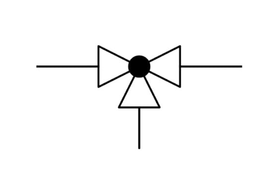 3 way valve symbol