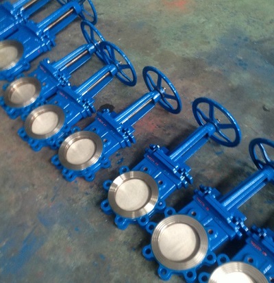 Lug Type Gate Knife Valve 3 inch 150LB A216 WCB hand wheel