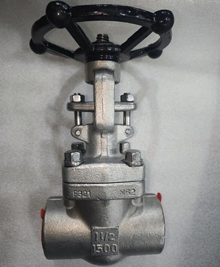 11/2inch class 1500 F321 Forged Steel Gate Valve, Socket‑Weld End API 602 Handwheel Operated