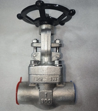 1“ Class 800 F347 Forged Steel Gate Valve, Socket‑Weld End API 602 Handwheel Operated
