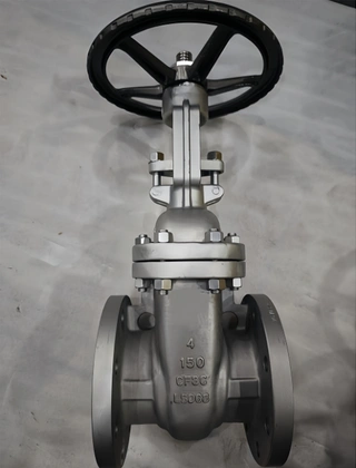 4" Class 150 CF8C Rising‑Stem Flanged Gate Valve, Handwheel Operated