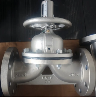 Weir Type Diaphragm Valve with Position Indicator CC50 Material DN80 PN10