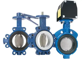 Keystone figure 990 and 920 resilient seated butterfly valves with F79U Pneumatic Actuator