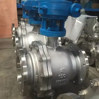 Floating Type Ball Valve 3 inch 150 LB RF A216 WCB Worm Gear