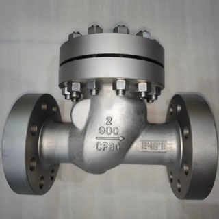 2 Inch Class 900 API 6D Swing Check Valve ASTM A351 CF8C Socket Weld Trim 17