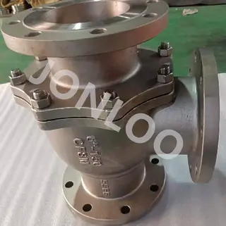 L Type Three Way Ball Valve CF8M 150LB 6INCH API6D
