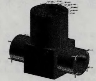 The finite element model of the mesh body The finite element model of the mesh body