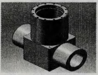 Three-dimensional model of the valve body Three-dimensional model of the valve body