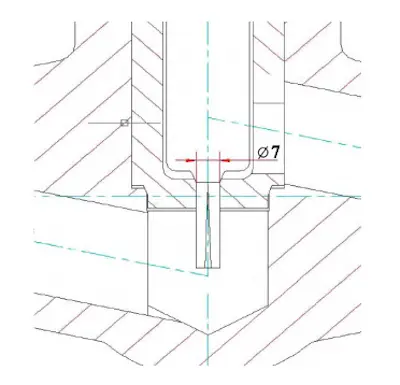 V-groove plunger structure