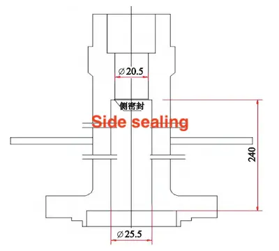 NPS1.5 forged steel valve bonnet plan view