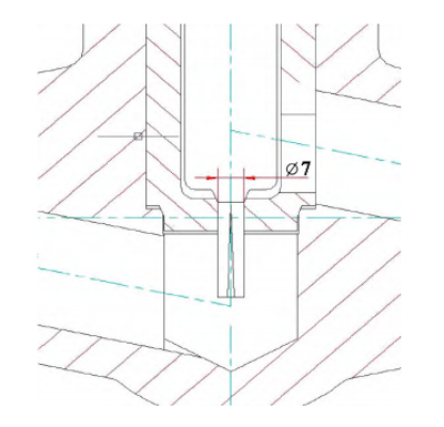 V-groove plunger structure V-groove plunger structure