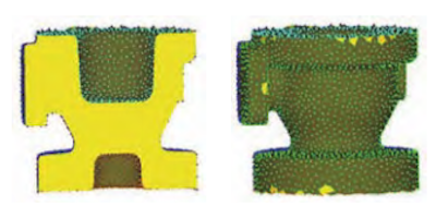 Metal flow and cavity filling during forging