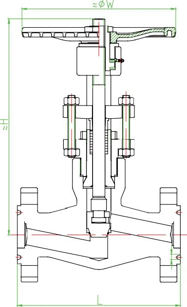 ASTM A105N Globe Valve, Bolted Bonnet, 1/2-2 Inch, 2500 LB