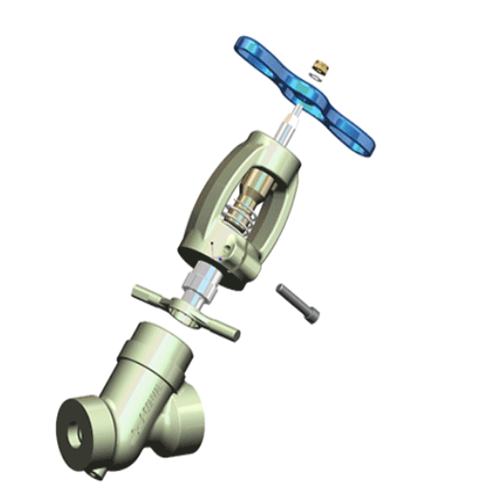SA105 Y-pattern Globe Valve, 4 Inch, 4500 LB