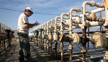 Gas pipes in Turkmenistan
