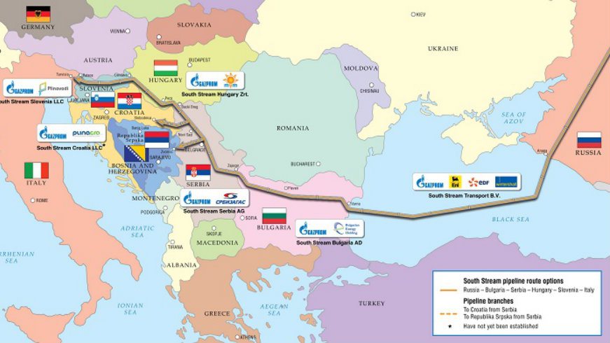 South Stream Gas Pipe Will Not Be Abolished