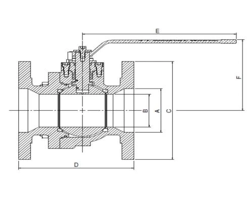 2 Piece Floating Ball Valve