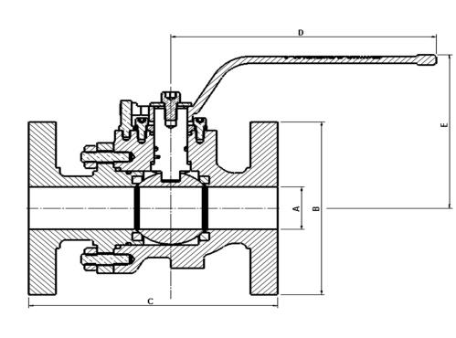 2 Piece Side Entry Floating Ball Valve