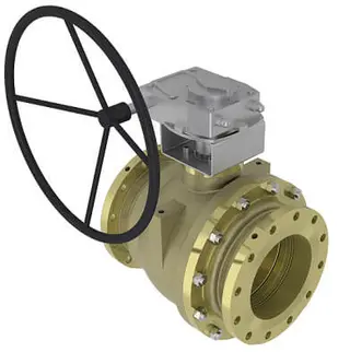 2 Piece Bronze Floating Ball Valve, Integral Cast Flanges