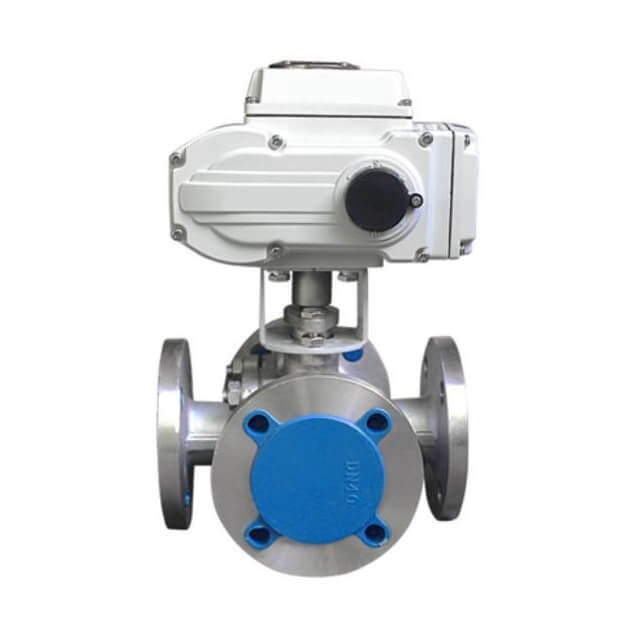 Cast Stainless Steel Electric Four Way Ball Valve