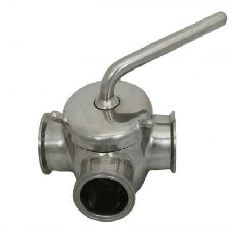 Three-way Internal Thread Stainless Steel Plug Valve